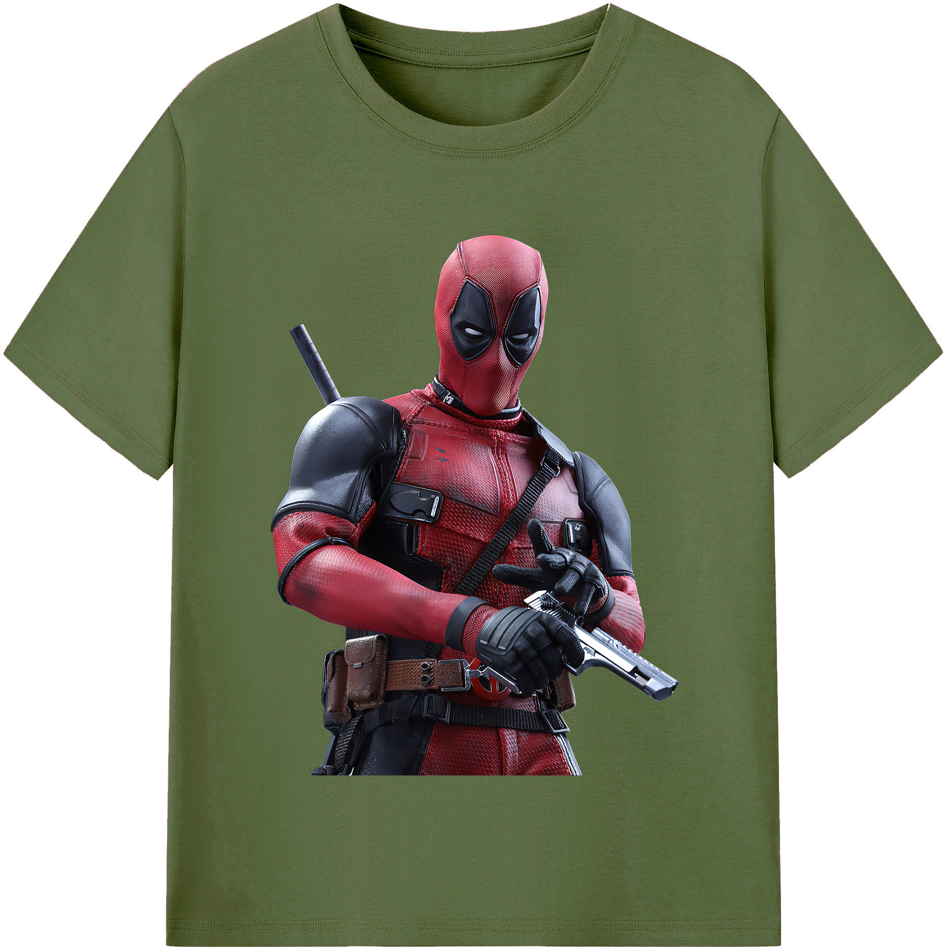 （画像用） Deadpool デッドプール 綿100％半袖Tシャツ（フロントプリント）